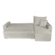 Γωνιακός καναπές-κρεβάτι αριστερή γωνία Bell μπεζ 250x150x88