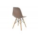 Καρέκλα "ACROPOL" από ξύλο/PP σε χρώμα πουρου 47x53x82