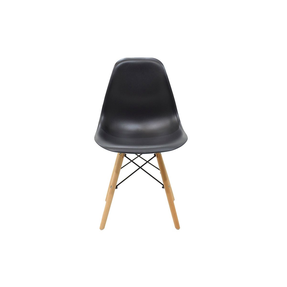 Καρέκλα "ACROPOL" από ξύλο/PP σε χρώμα μαυρο 47x53x82
