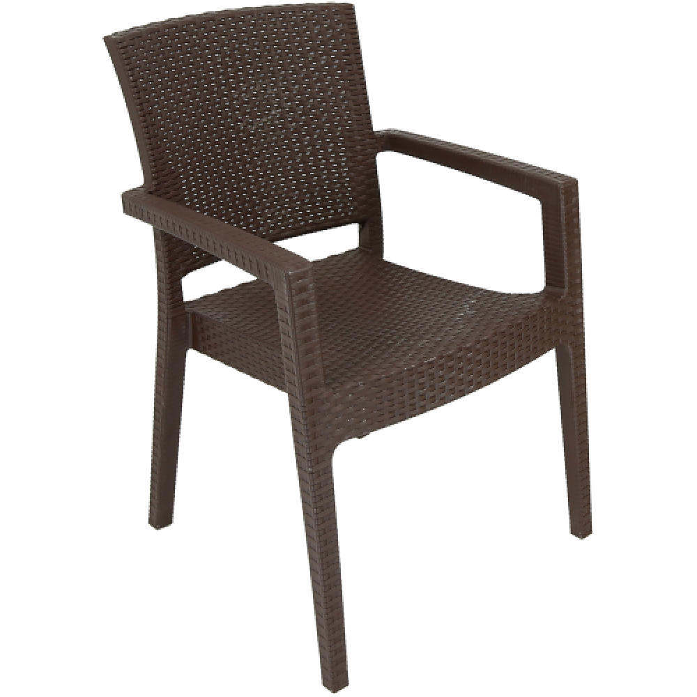 Πολυθρόνα "ZEUS ECO" από πολυπροπυλένιο σε χρώμα καφέ 60x60x88