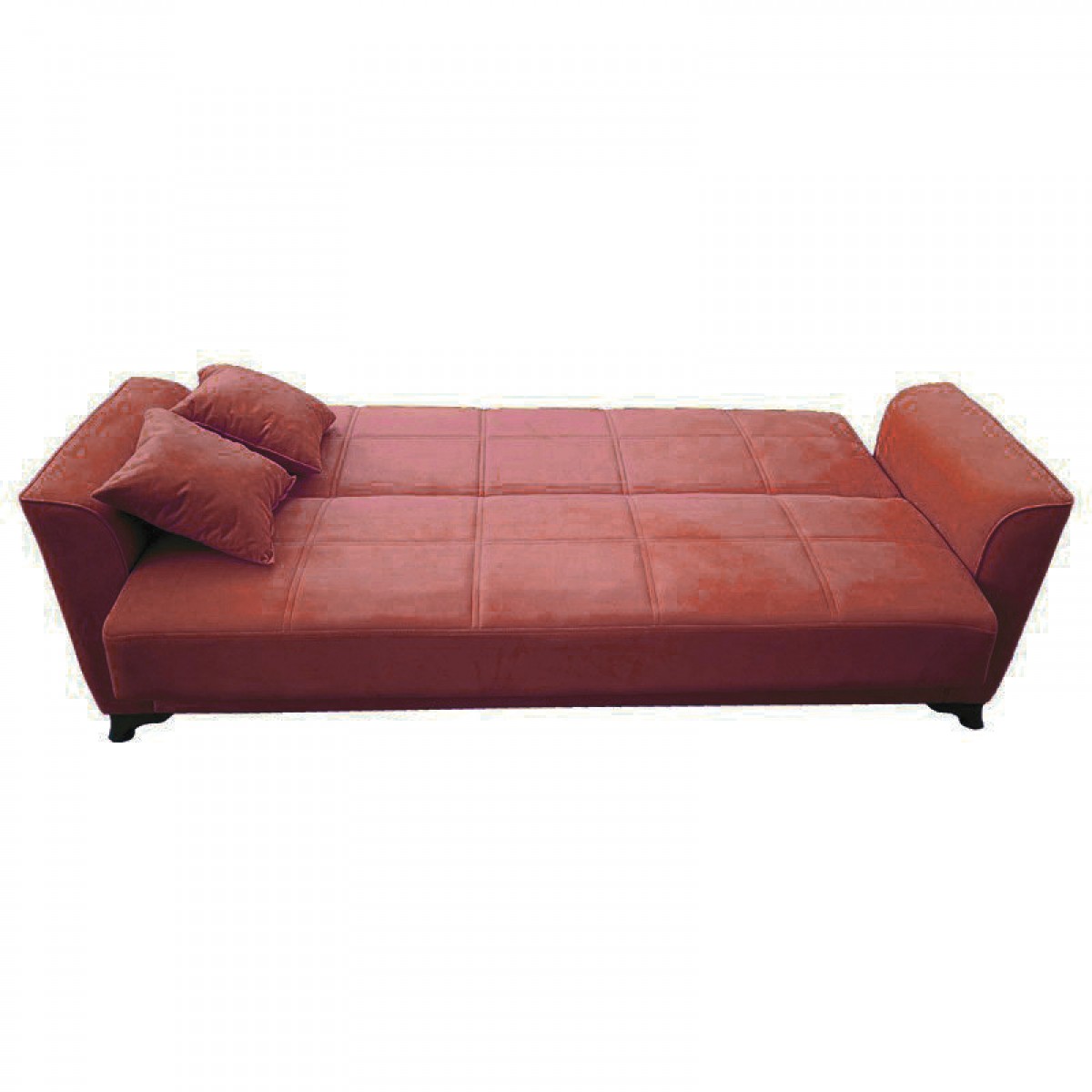 Καναπές-κρεβάτι τριθέσιος "DAISY" υφασμάτινος σε χρώμα σάπιο μήλο 233x85x90