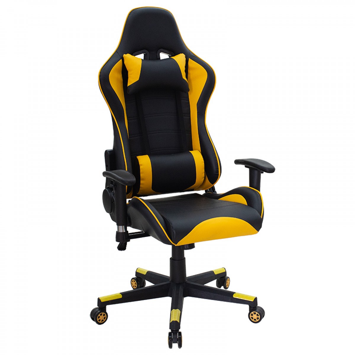 Καρέκλα γραφείου gaming Michel PU μαύρο-κίτρινο 67x57x126/136