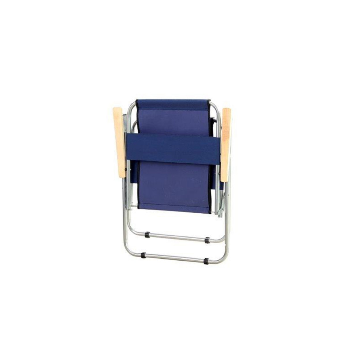 Πολυθρόνα παραλίας πτυσσόμενη από ύφασμα/μέταλλο/ξύλο σε μπλε/ασημί χρώμα 55x50x78