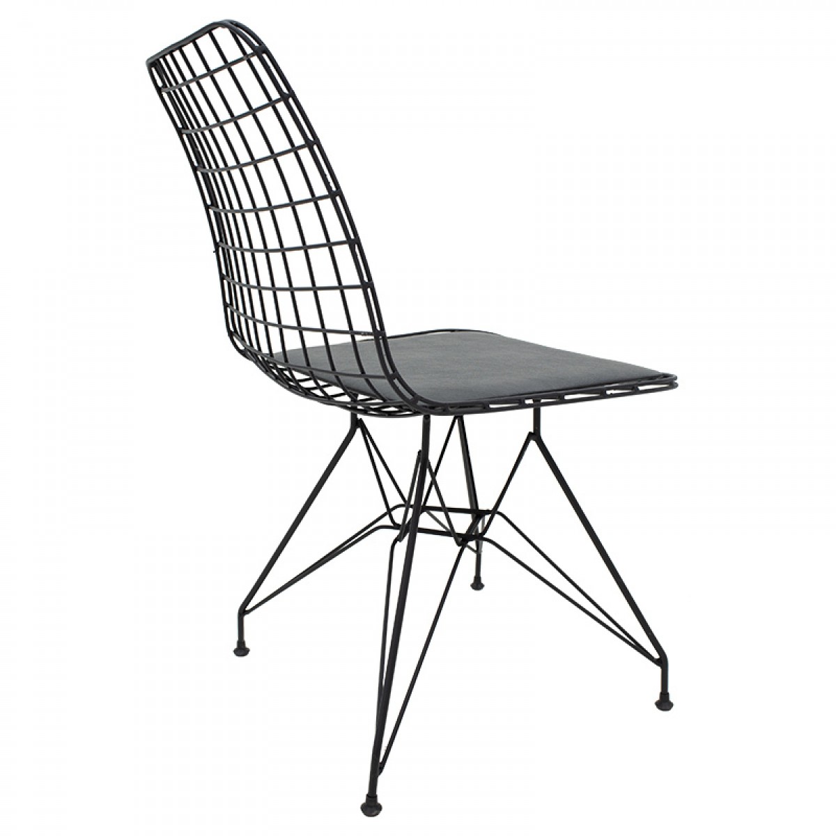 Καρέκλα "SHARLOT" από μέταλλο σε χρώμα μαύρο 46x47,5x84