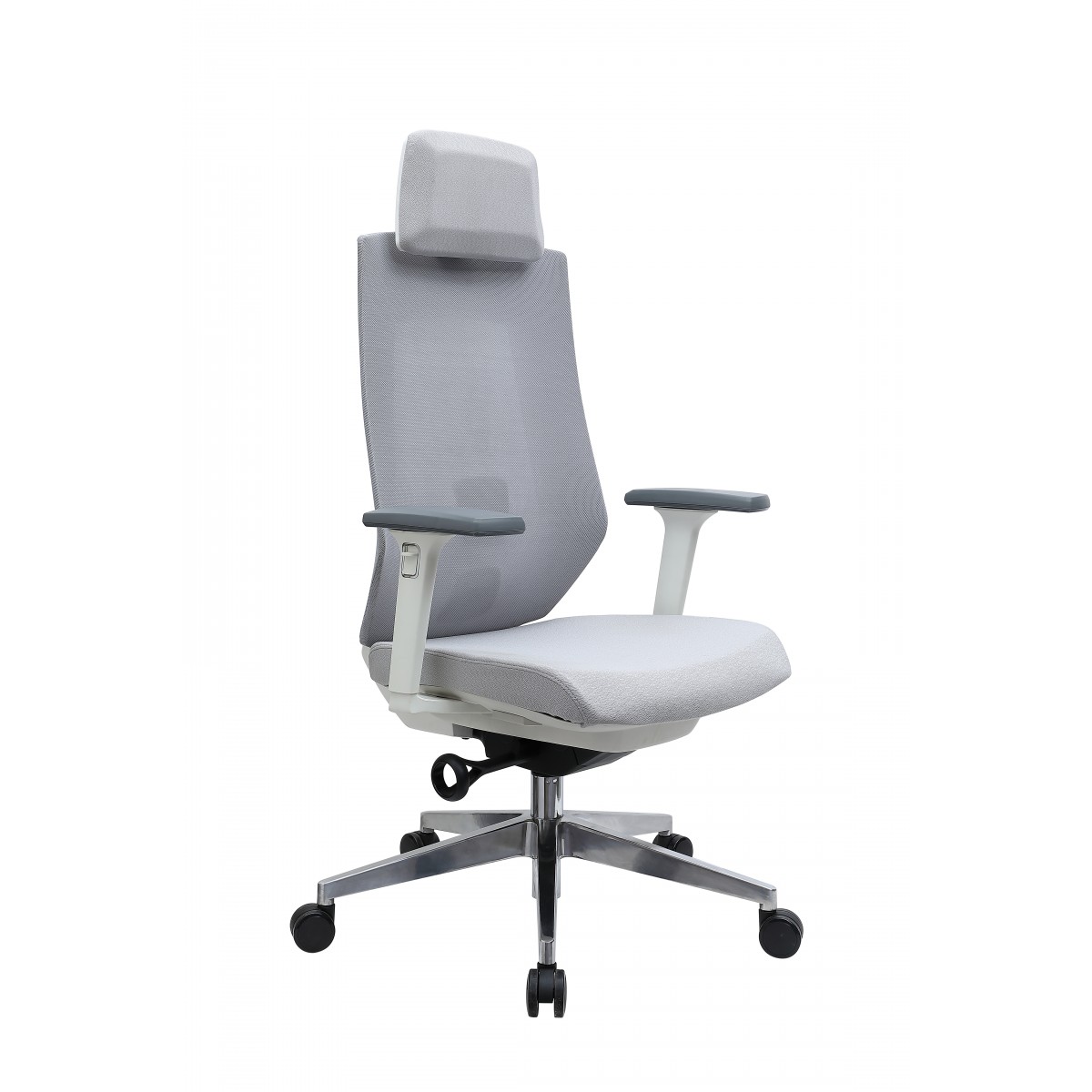 Πολυθρόνα γραφείου διευθυντή "ANESIS" από ύφασμα σε λευκο χρώμα 66x61x117