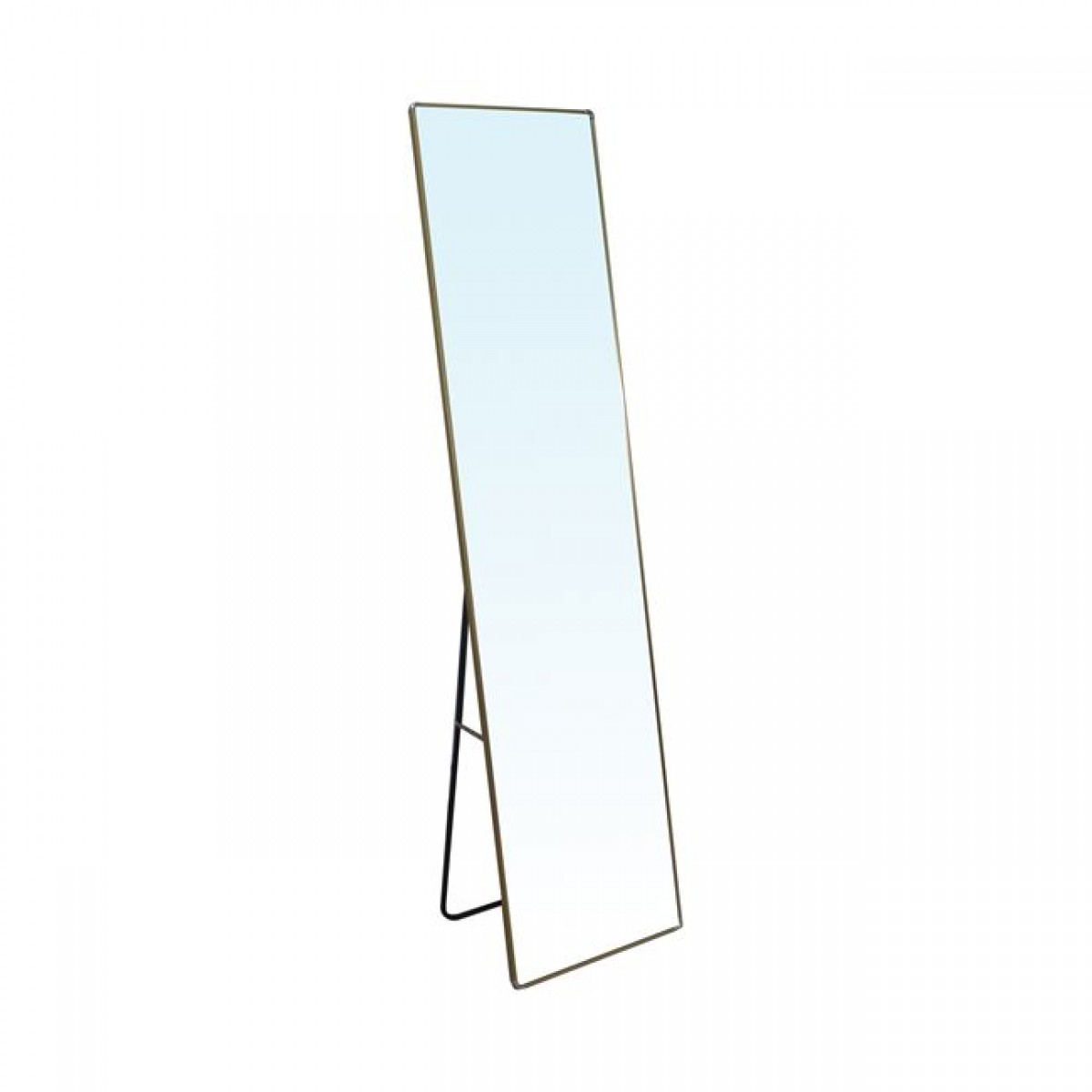 Καθρέφτης δαπέδου "LEONOR" μεταλλικός σε χρώμα σαμπανί 40x150