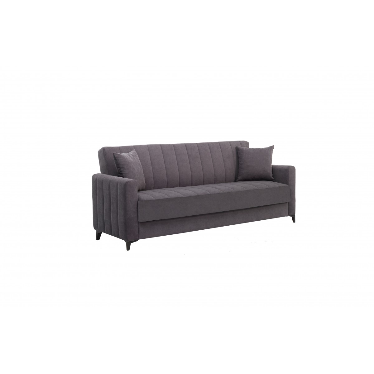 Καναπές/κρεβάτι τριθέσιος "DAISY NEW" υφασμάτινος σε χρώμα γκρι 233x85x90
