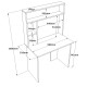 Γραφείο με ραφιέρα "VIANA" σε χρώμα atlantic pine/ανθρακί 90x52x148 Γραφείο με ραφιέρα "VIANA" σε χρώμα atlantic pine/ανθρακί 90x52x148