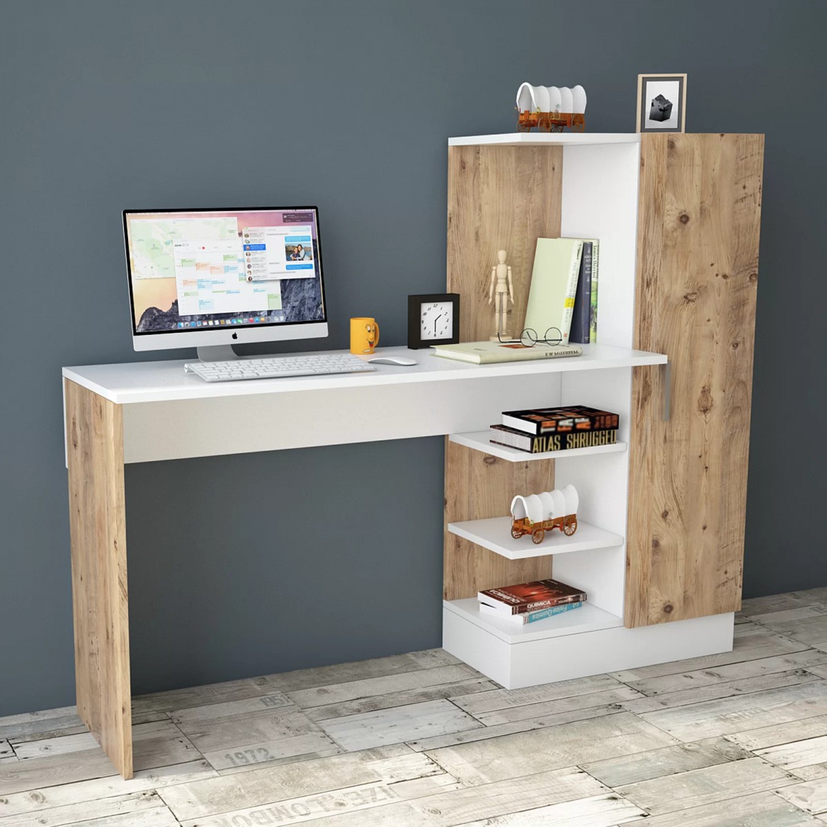 Γραφείο "VIANA" σε χρώμα atlantic pine/λευκό 152x40x120 Γραφείο "VIANA" σε χρώμα atlantic pine/λευκό 152x40x120