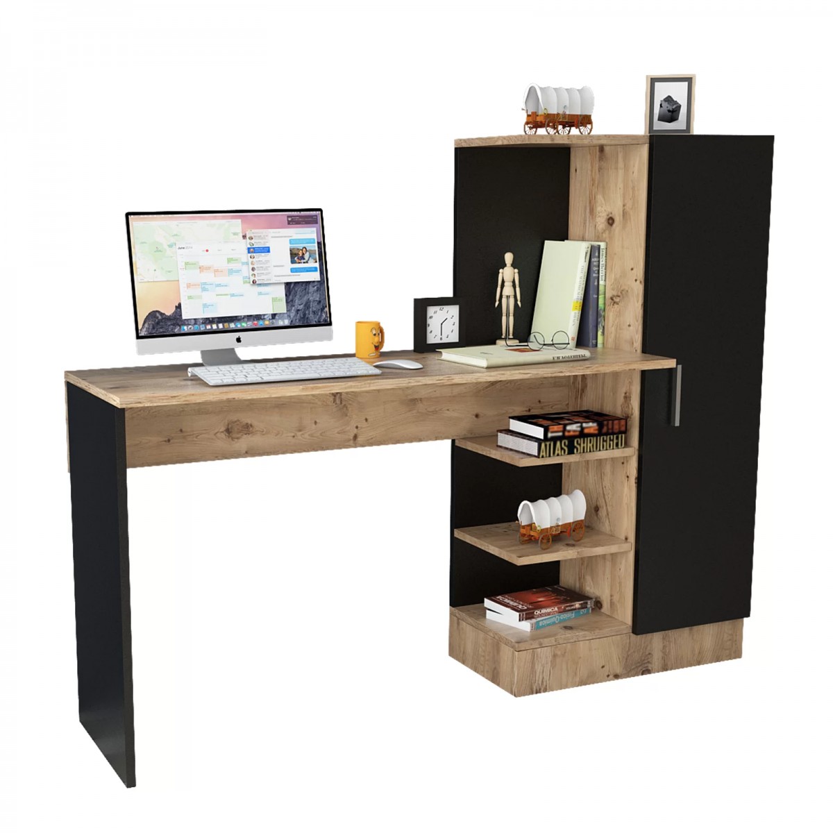 Γραφείο "VIANA" σε χρώμα atlantic pine/ανθρακί 152x40x120 Γραφείο "VIANA" σε χρώμα atlantic pine/ανθρακί 152x40x120
