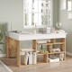 Γραφείο γωνιακό "VIANA" σε χρώμα atlantic pine/λευκό 120x129x72 Γραφείο γωνιακό "VIANA" σε χρώμα atlantic pine/λευκό 120x129x72