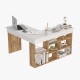 Γραφείο γωνιακό "VIANA" σε χρώμα atlantic pine/λευκό 120x129x72 Γραφείο γωνιακό "VIANA" σε χρώμα atlantic pine/λευκό 120x129x72