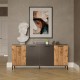 Μπουφές "VIANA" σε atlantic pine/ανθρακί χρώμα 160x40x72