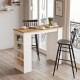 Βοηθητικό τραπέζι μπαρ "VIANA" σε atlantic pine/λευκό χρώμα 120x52x102 Βοηθητικό τραπέζι μπαρ "VIANA" σε atlantic pine/λευκό χρώμα 120x52x102