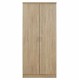 Ντουλάπα ρούχων δίφυλλη REAL χρώμα sonoma 80x42.5x180.5 Ντουλάπα ρούχων δίφυλλη REAL χρώμα sonoma 80x42.5x180.5