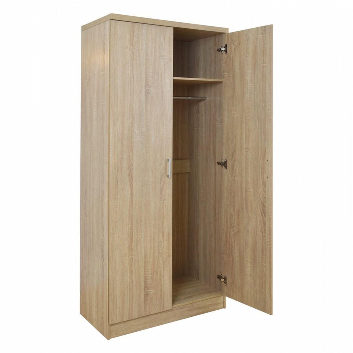 Ντουλάπα ρούχων δίφυλλη REAL χρώμα sonoma 80x42.5x180.5 Ντουλάπα ρούχων δίφυλλη REAL χρώμα sonoma 80x42.5x180.5