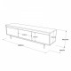 Έπιπλο τηλεόρασης "VIANA" σε χρώμα felt 160x35.5x45.1