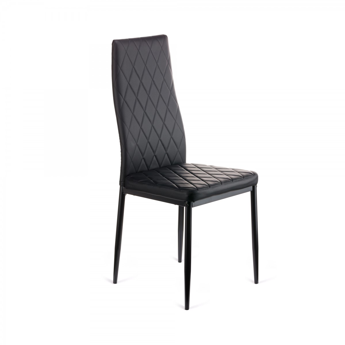 Καρέκλα Viva μέταλλο-PU μαύρο-γκρι πόδι 42x48x98