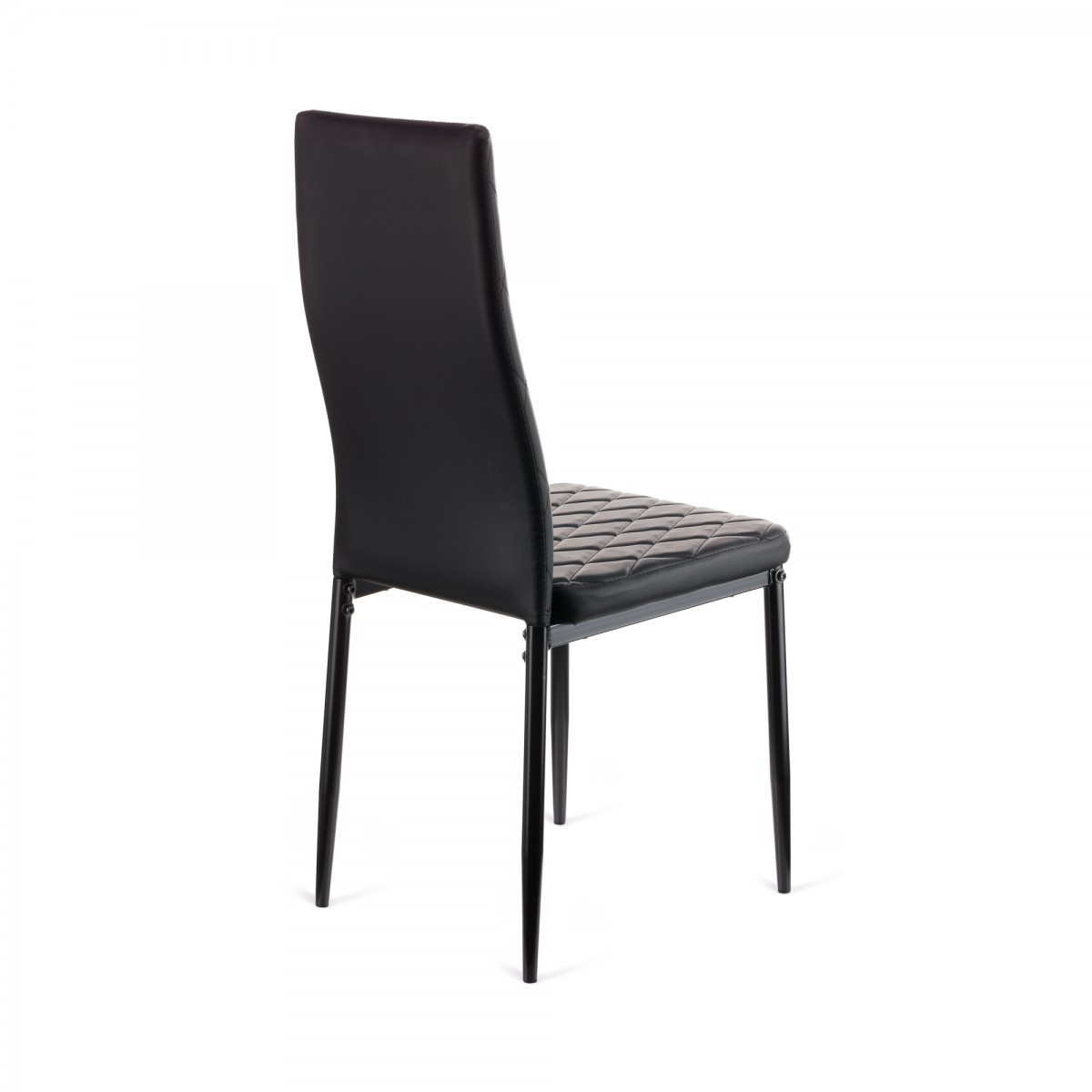 Καρέκλα Viva μέταλλο-PU μαύρο-γκρι πόδι 42x48x98