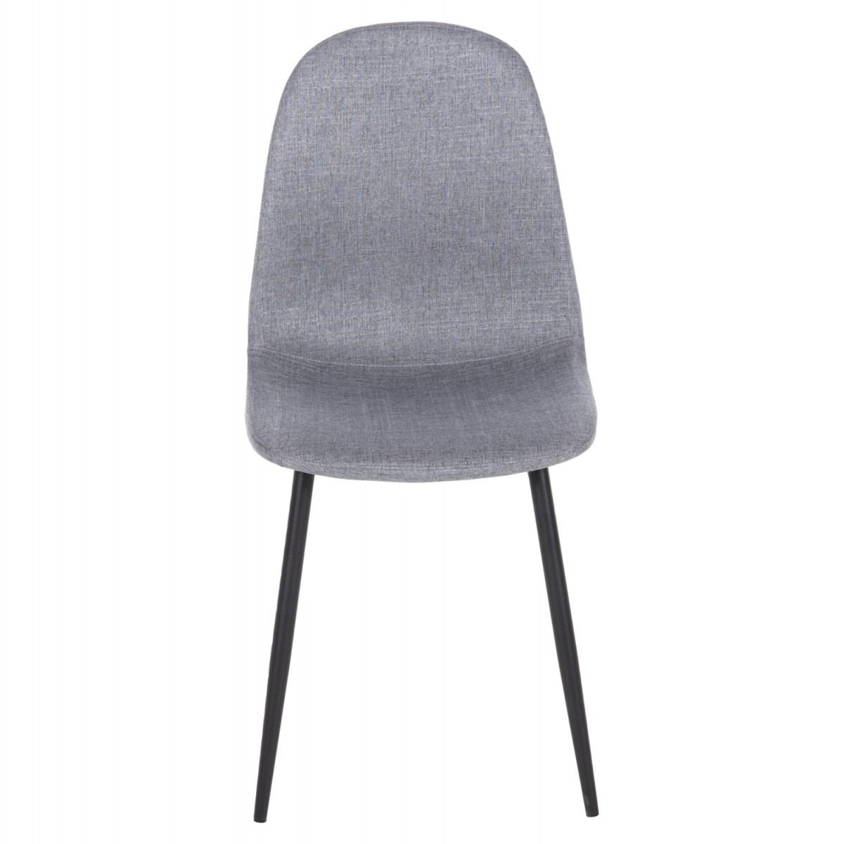 Καρέκλα Gab γκρι ύφασμα με πόδι μαύρο μέταλλο 42x41x93