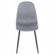 Καρέκλα Gab γκρι ύφασμα με πόδι μαύρο μέταλλο 42x41x93