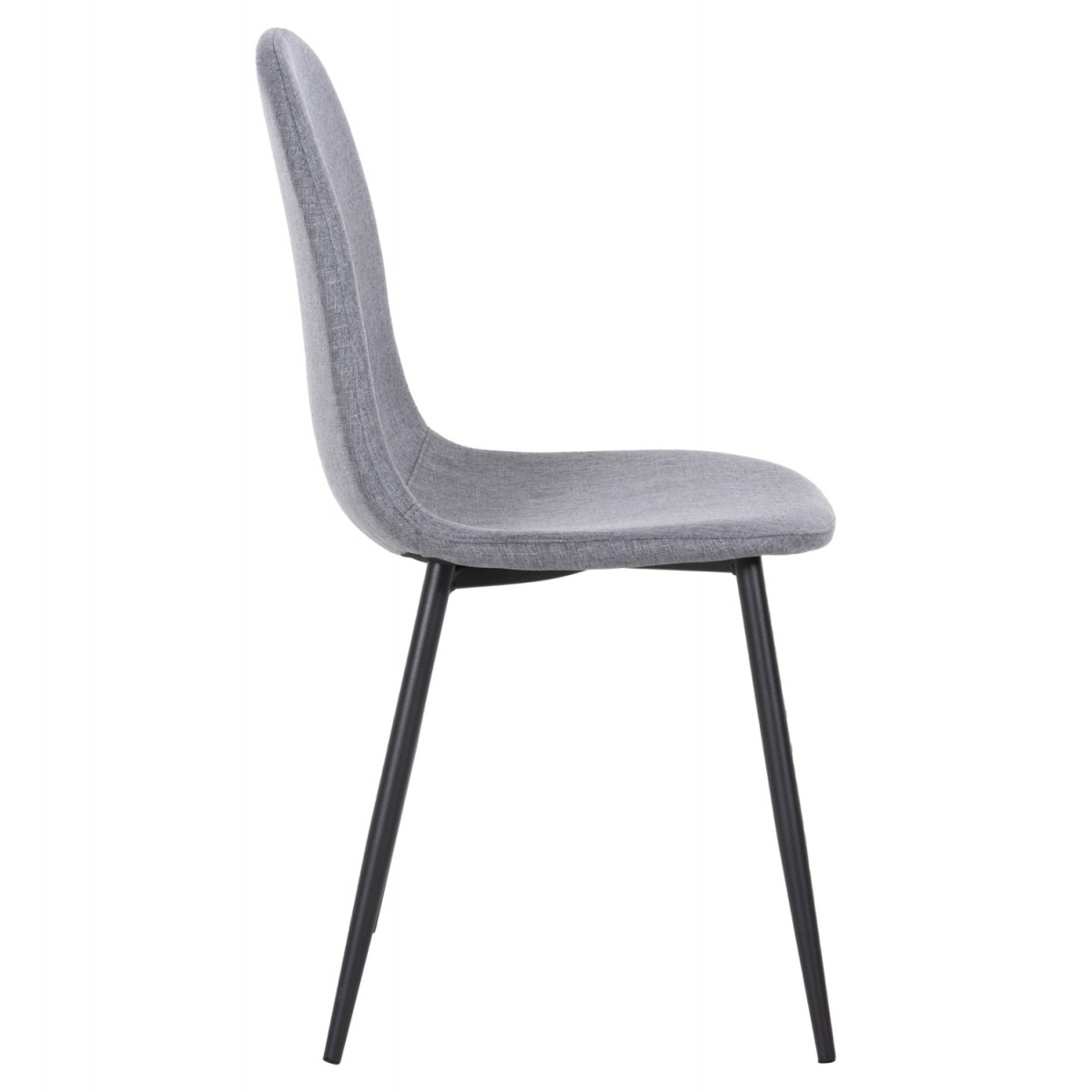 Καρέκλα Gab γκρι ύφασμα με πόδι μαύρο μέταλλο 42x41x93