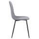 Καρέκλα Gab γκρι ύφασμα με πόδι μαύρο μέταλλο 42x41x93