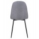 Καρέκλα Gab γκρι ύφασμα με πόδι μαύρο μέταλλο 42x41x93