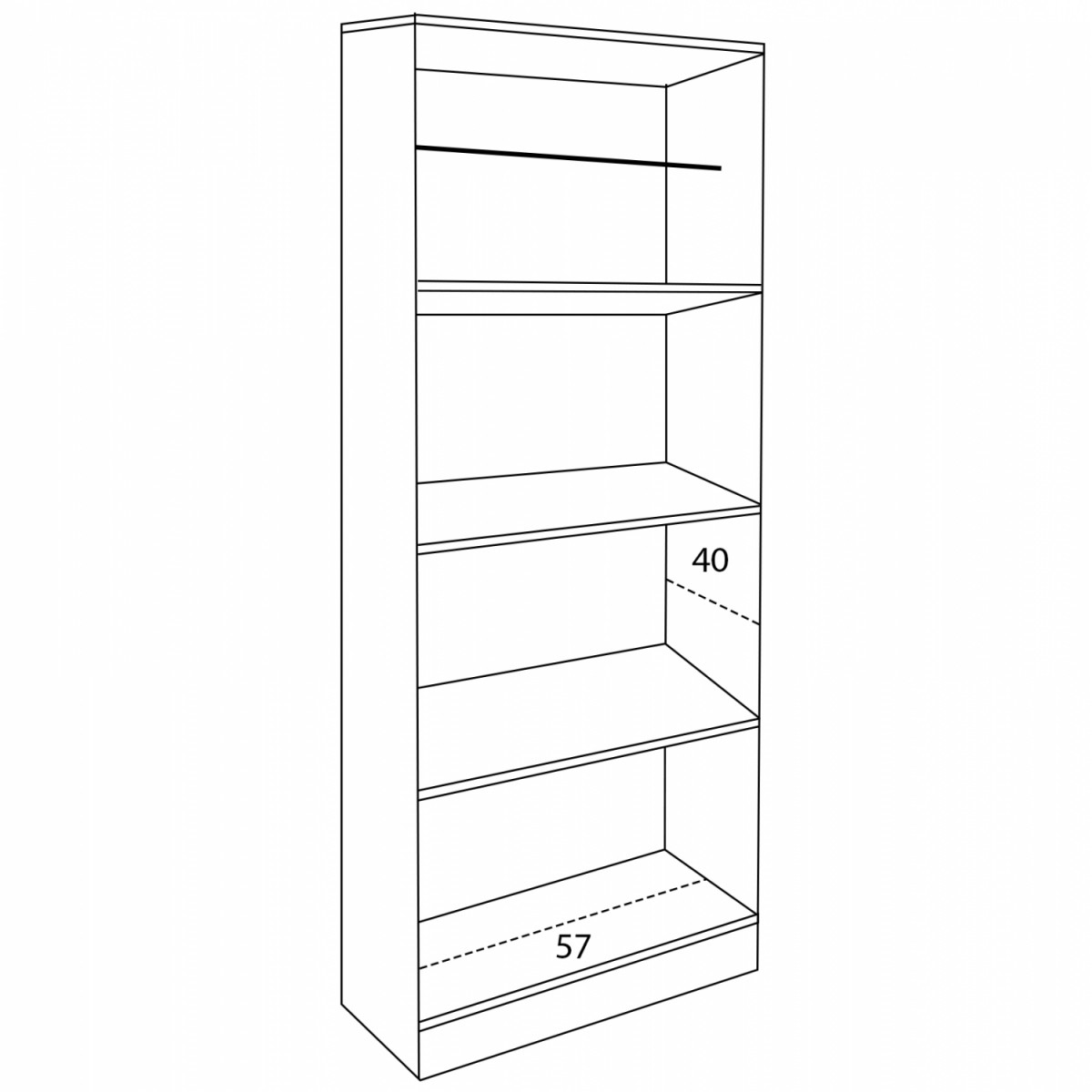 Ντουλάπα ρούχων δίφυλλη REAL χρώμα sonoma 60x42x180 Ντουλάπα ρούχων δίφυλλη REAL χρώμα sonoma 60x42x180