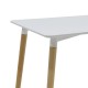Τραπέζι Snow MDF λευκό-πόδια φυσικό 120x70x76εκ Τραπέζι Snow MDF λευκό-πόδια φυσικό 120x70x76εκ