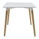Τραπέζι Snow MDF λευκό-πόδια σε φυσική απόχρωση 80x80x76εκ Τραπέζι Snow MDF λευκό-πόδια σε φυσική απόχρωση 80x80x76εκ