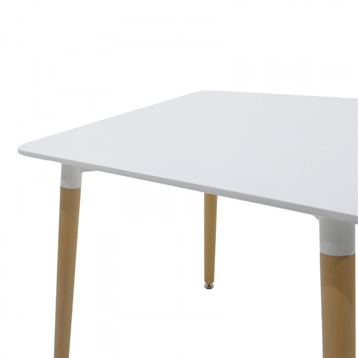 Τραπέζι Snow MDF λευκό-πόδια σε φυσική απόχρωση 80x80x76εκ Τραπέζι Snow MDF λευκό-πόδια σε φυσική απόχρωση 80x80x76εκ