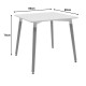 Τραπέζι Snow MDF λευκό-πόδια σε φυσική απόχρωση 80x80x76εκ Τραπέζι Snow MDF λευκό-πόδια σε φυσική απόχρωση 80x80x76εκ