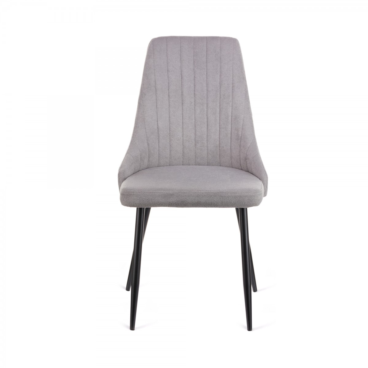 Καρέκλα Chris γκρι ύφασμα-πόδι μαύρο μέταλλο 49x55x85