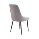 Καρέκλα Chris γκρι ύφασμα-πόδι μαύρο μέταλλο 49x55x85