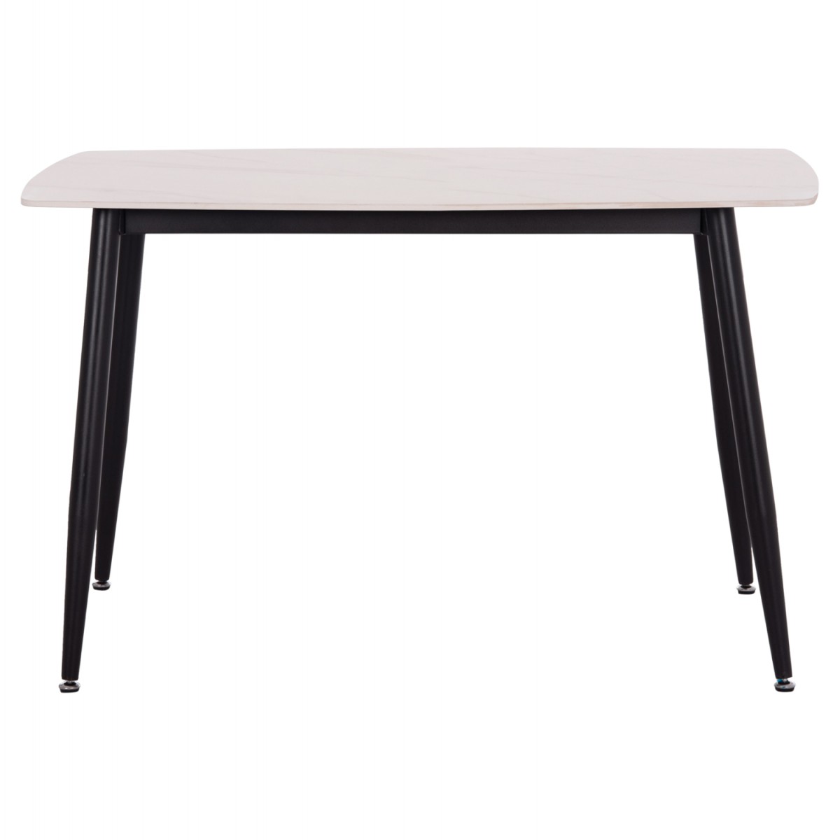 Τραπέζι Rav λευκό μαρμάρου sintered stone-μαύρο μέταλλο 120x70x75 Τραπέζι Rav λευκό μαρμάρου sintered stone-μαύρο μέταλλο 120x70x75
