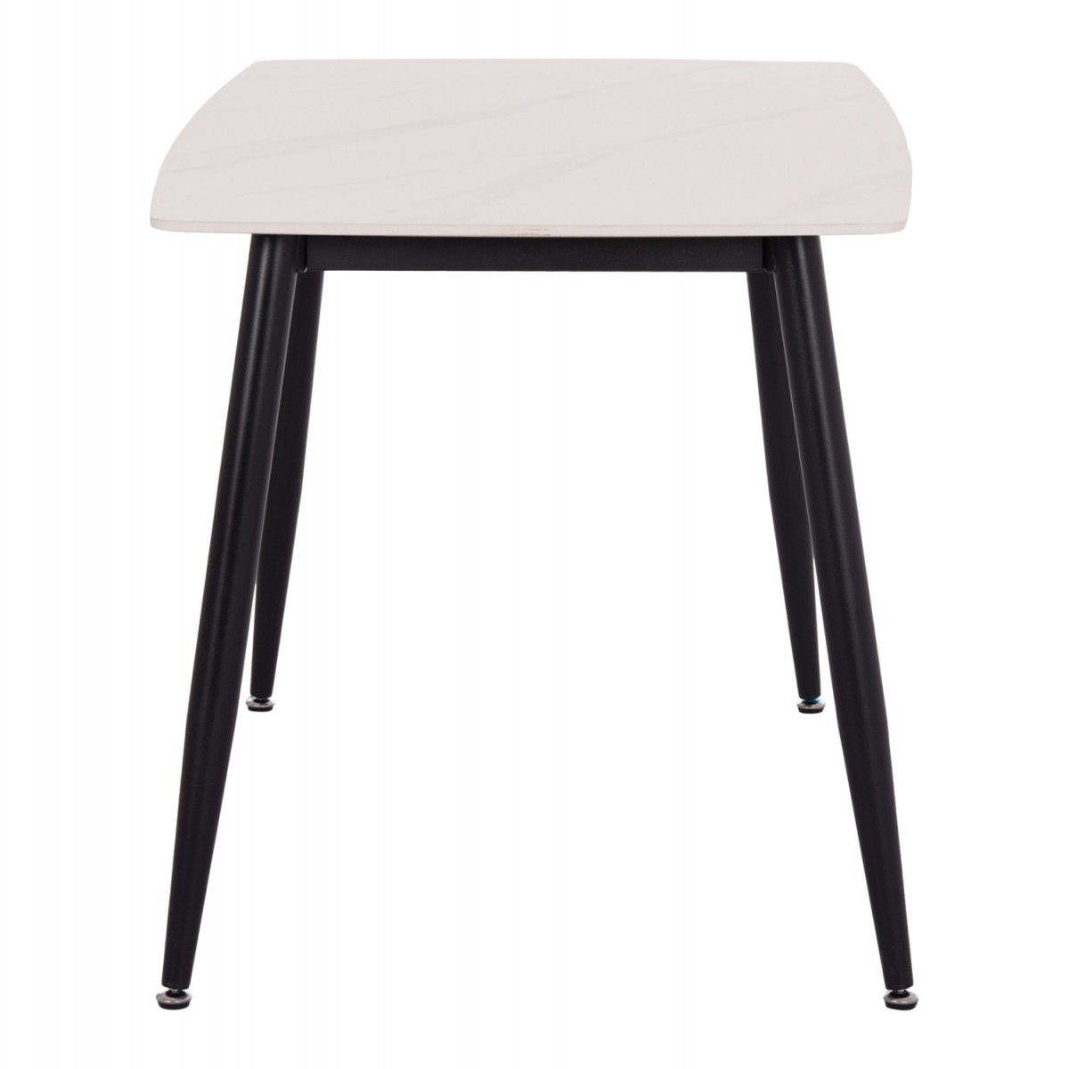 Τραπέζι Rav λευκό μαρμάρου sintered stone-μαύρο μέταλλο 120x70x75 Τραπέζι Rav λευκό μαρμάρου sintered stone-μαύρο μέταλλο 120x70x75