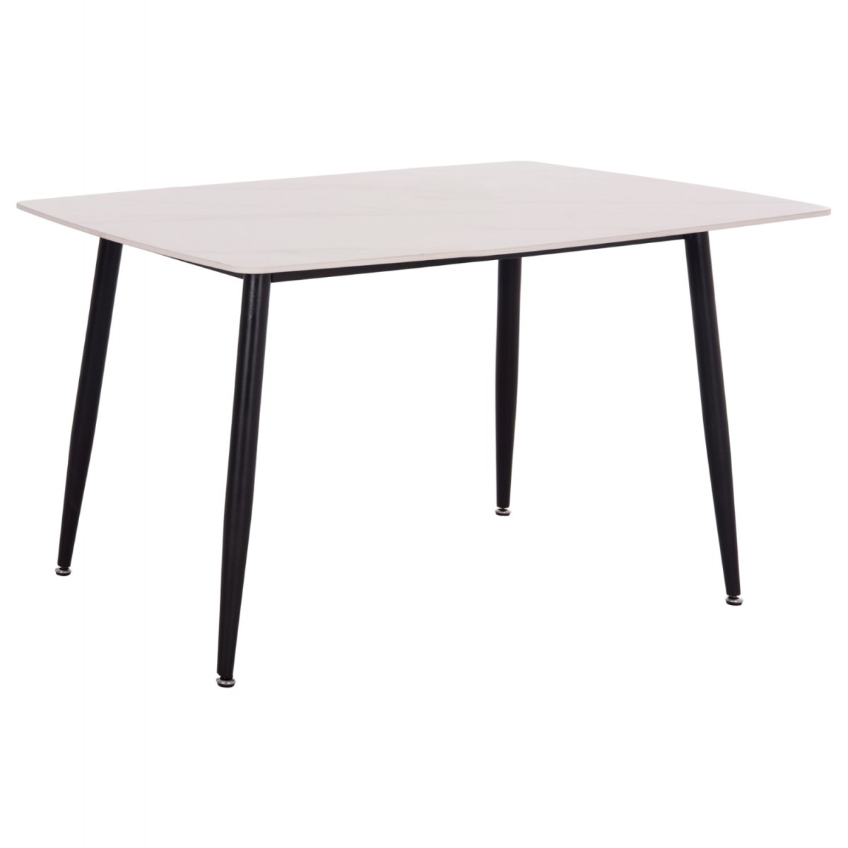 Τραπέζι Rav λευκό μαρμάρου sintered stone-μαύρο μέταλλο 140x80x75 Τραπέζι Rav λευκό μαρμάρου sintered stone-μαύρο μέταλλο 140x80x75