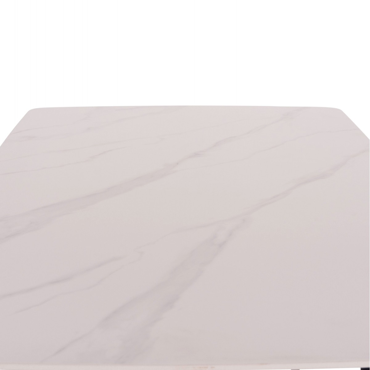 Τραπέζι Rav λευκό μαρμάρου sintered stone-μαύρο μέταλλο 140x80x75 Τραπέζι Rav λευκό μαρμάρου sintered stone-μαύρο μέταλλο 140x80x75
