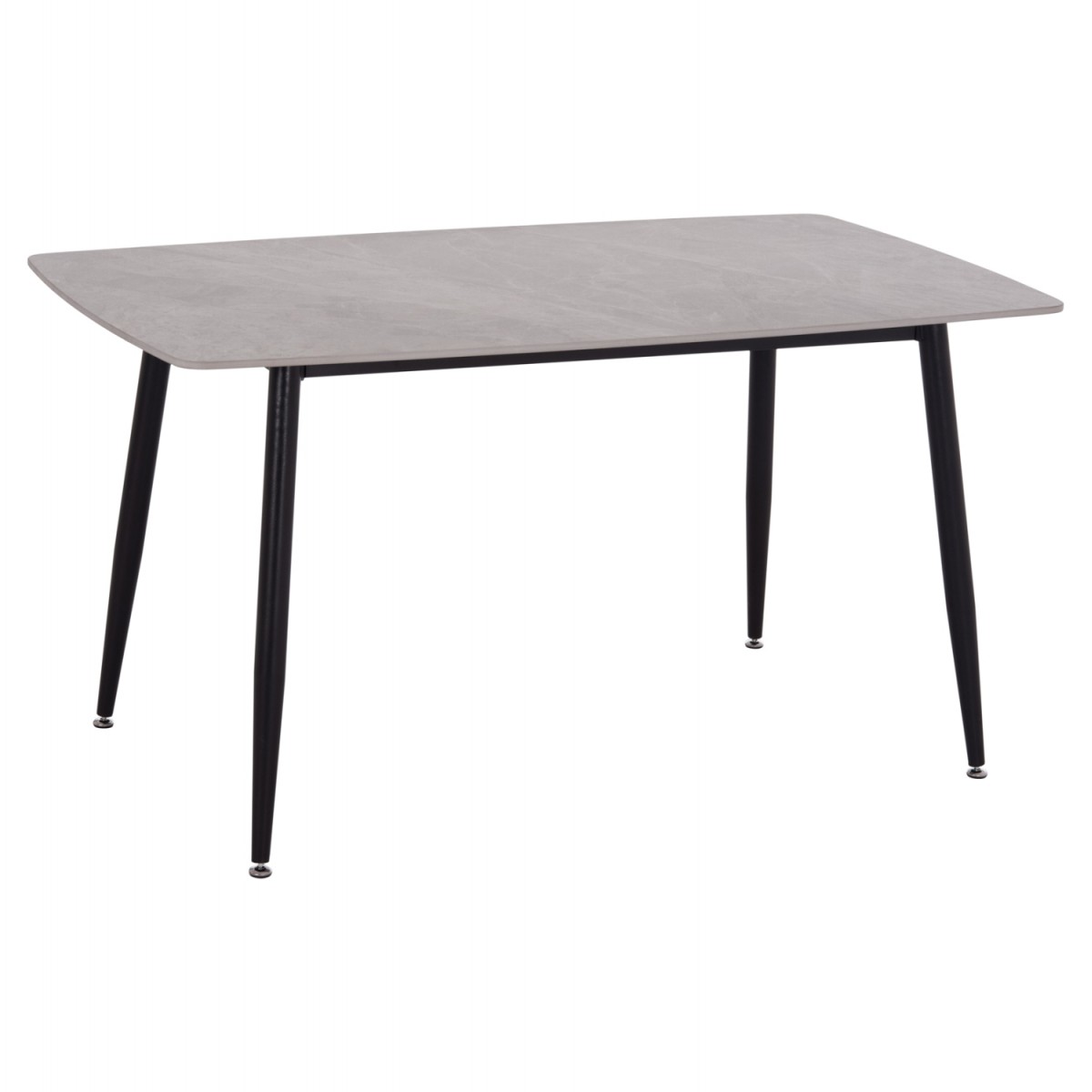 Τραπέζι Rav γκρι μαρμάρου sintered stone-μαύρο μέταλλο 140x80x75 Τραπέζι Rav γκρι μαρμάρου sintered stone-μαύρο μέταλλο 140x80x75