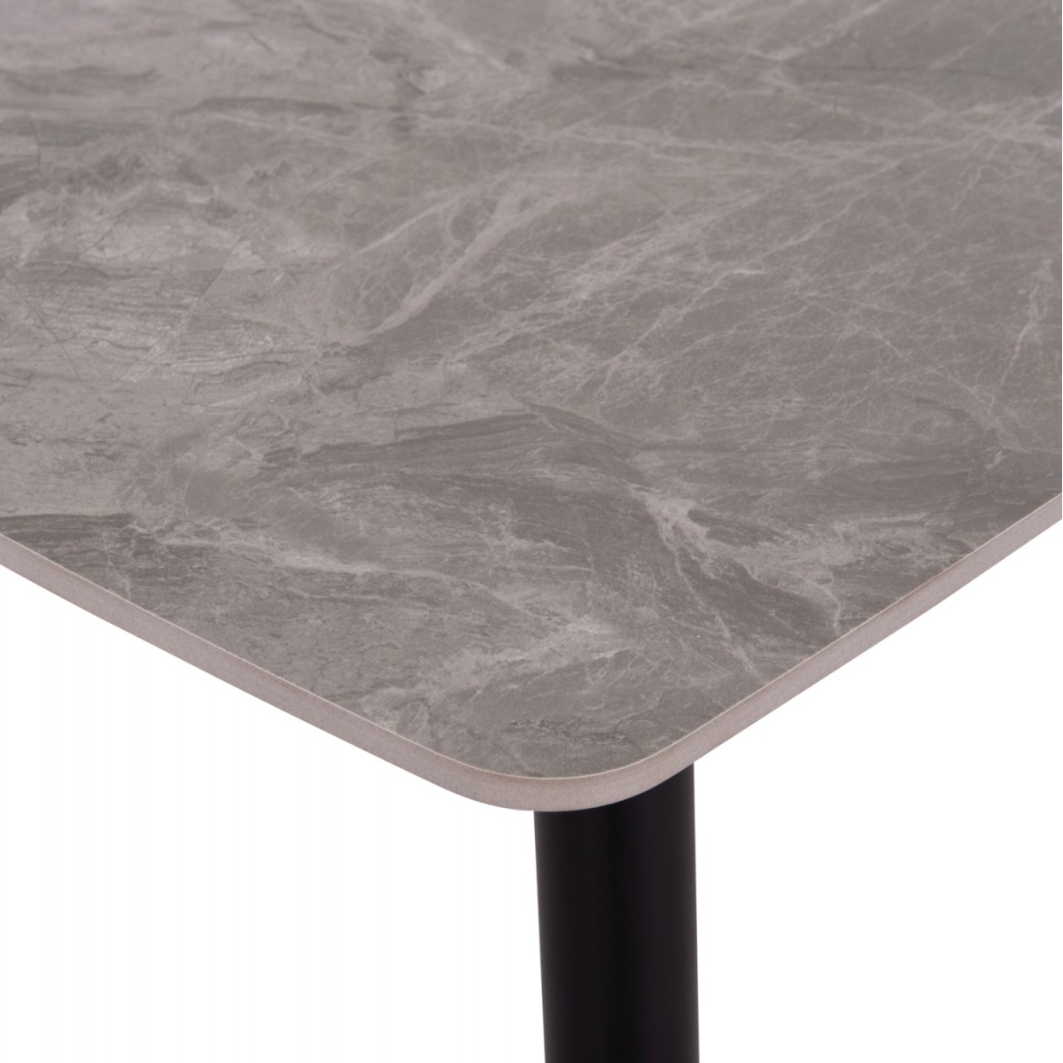 Τραπέζι Rav γκρι μαρμάρου sintered stone-μαύρο μέταλλο 160x90x75 Τραπέζι Rav γκρι μαρμάρου sintered stone-μαύρο μέταλλο 160x90x75