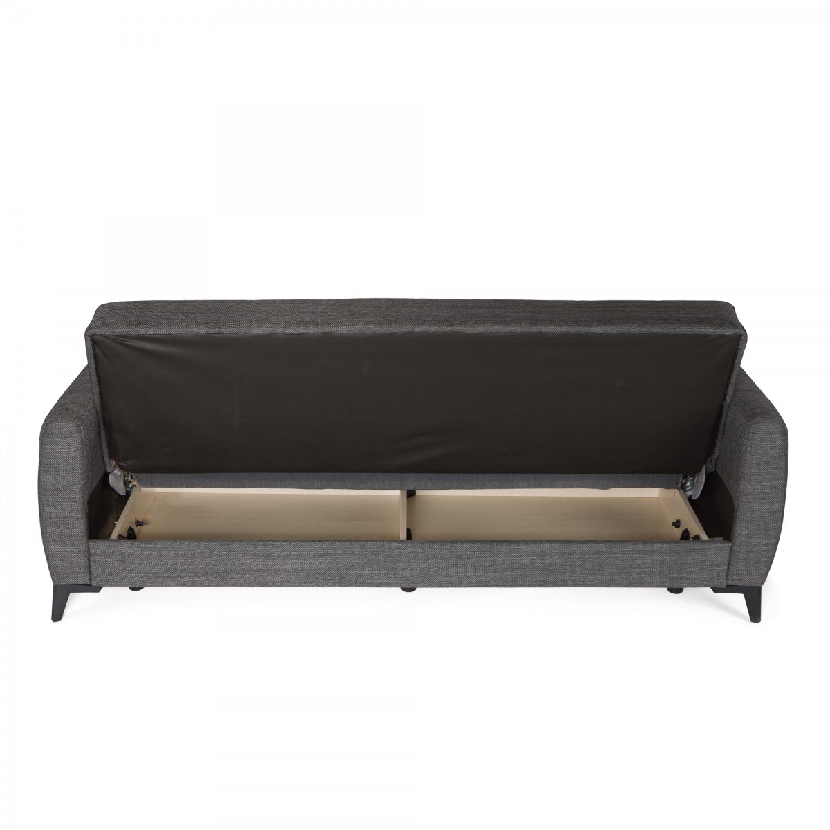 Καναπές-κρεβάτι με αποθηκευτικό χώρο τριθέσιος Milos γκρι ύφασμα 210x78x85 Καναπές-κρεβάτι με αποθηκευτικό χώρο τριθέσιος Milos γκρι ύφασμα 210x78x85