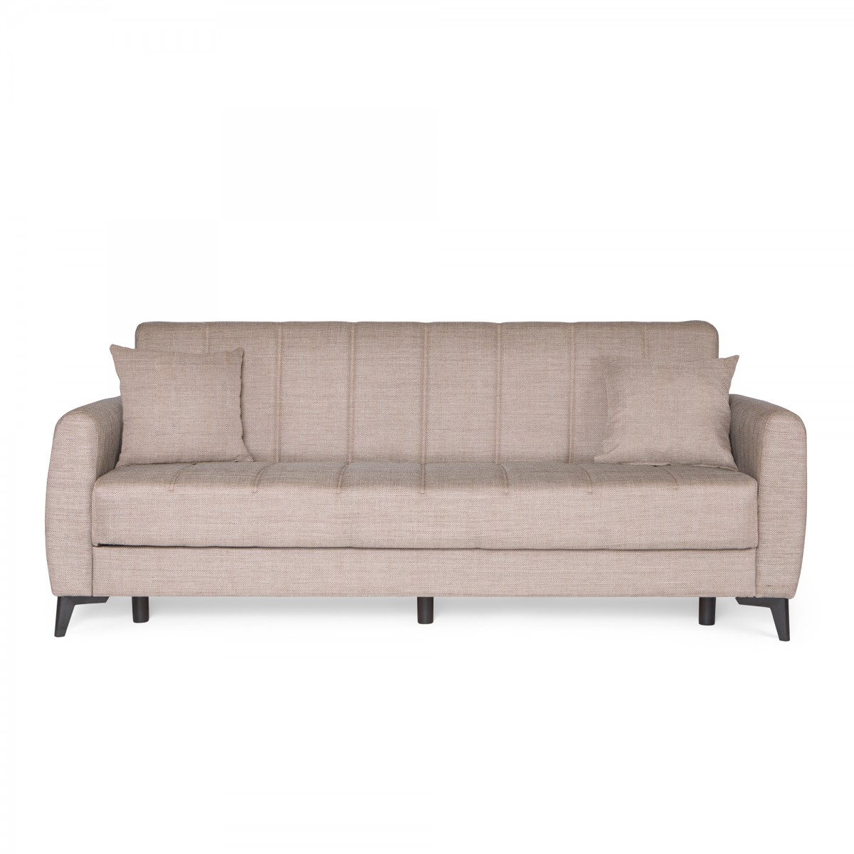 Καναπές-κρεβάτι με αποθηκευτικό χώρο τριθέσιος Milos μπεζ-καφε ύφασμα 210x78x85 Καναπές-κρεβάτι με αποθηκευτικό χώρο τριθέσιος Milos μπεζ-καφε ύφασμα 210x78x85