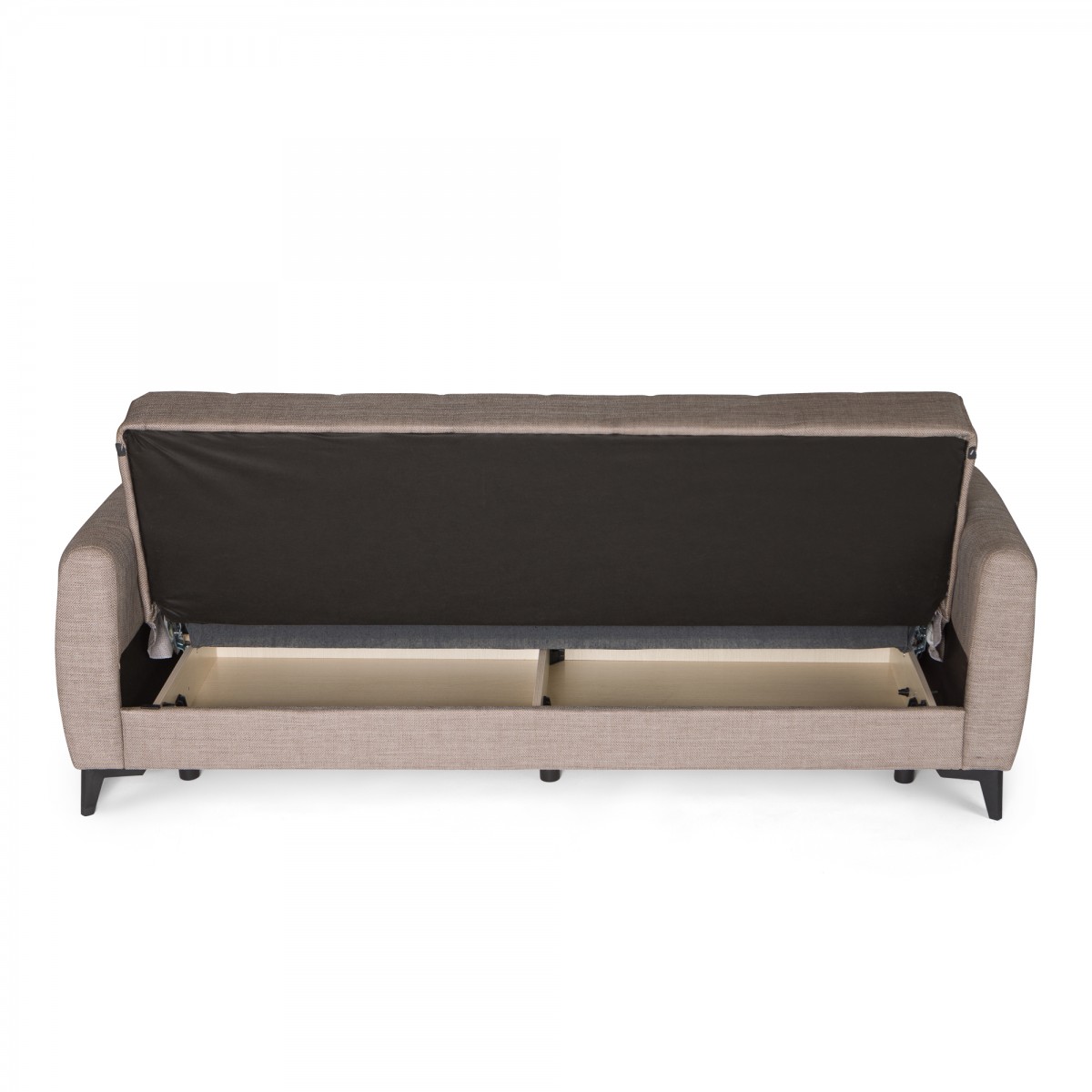 Καναπές-κρεβάτι με αποθηκευτικό χώρο τριθέσιος Milos μπεζ-καφε ύφασμα 210x78x85 Καναπές-κρεβάτι με αποθηκευτικό χώρο τριθέσιος Milos μπεζ-καφε ύφασμα 210x78x85