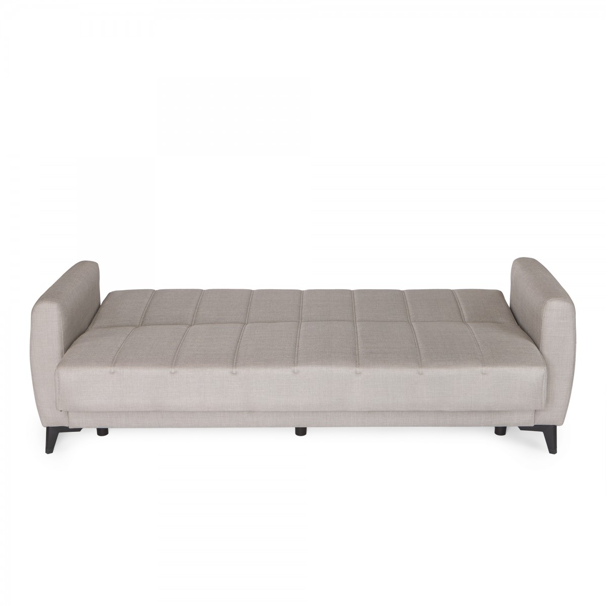 Καναπές-κρεβάτι με αποθηκευτικό χώρο τριθέσιος Milos μπεζ-γκρι ύφασμα 210x78x85 Καναπές-κρεβάτι με αποθηκευτικό χώρο τριθέσιος Milos μπεζ-γκρι ύφασμα 210x78x85