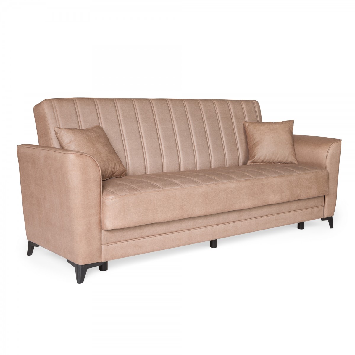 Καναπές-κρεβάτι με αποθηκευτικό χώρο τριθέσιος Anna μπεζ ύφασμα 227x85x97 Καναπές-κρεβάτι με αποθηκευτικό χώρο τριθέσιος Anna μπεζ ύφασμα 227x85x97