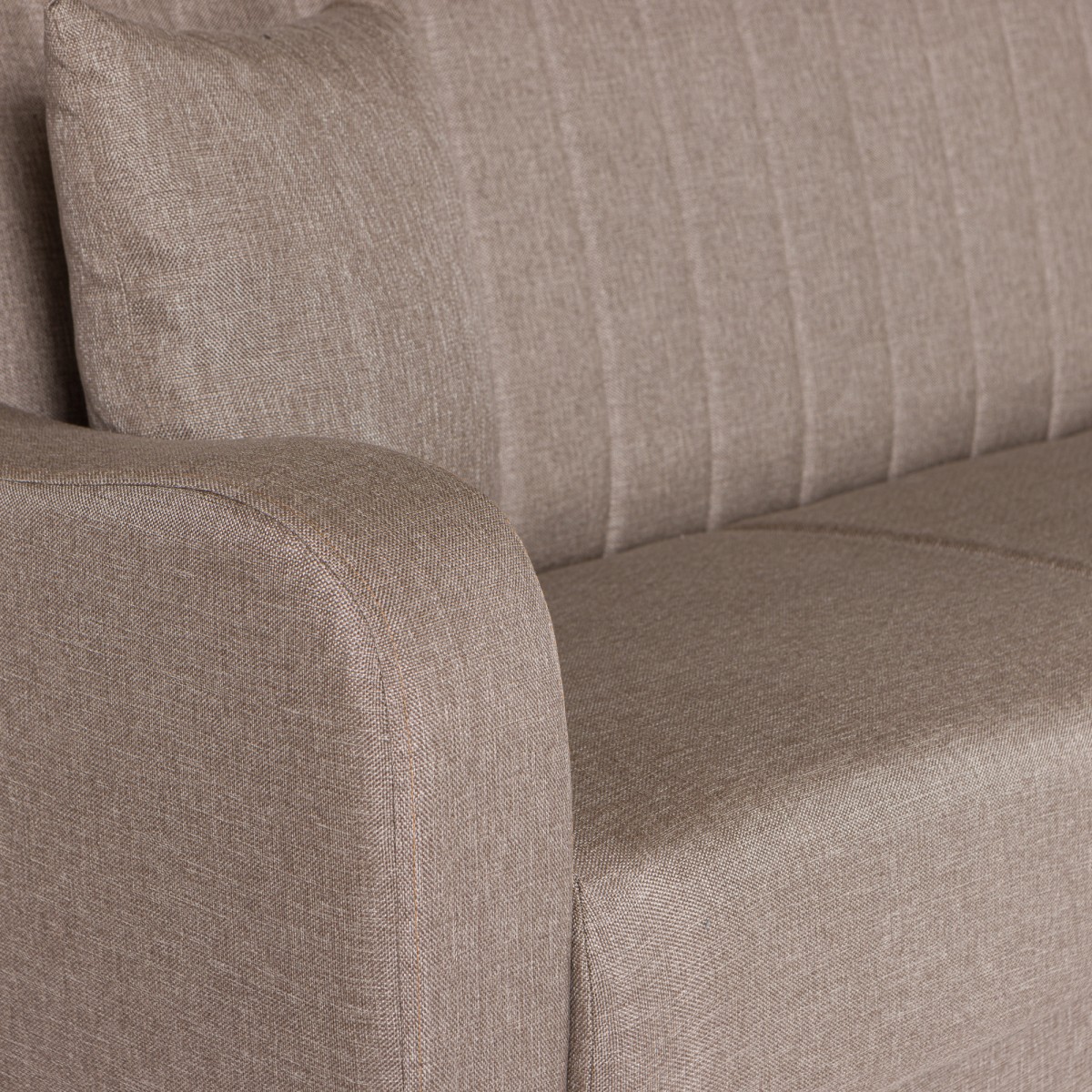 Καναπές-κρεβάτι με αποθηκευτικό χώρο τριθέσιος Rudy καφέ-μπεζ ύφασμα 204x78x85