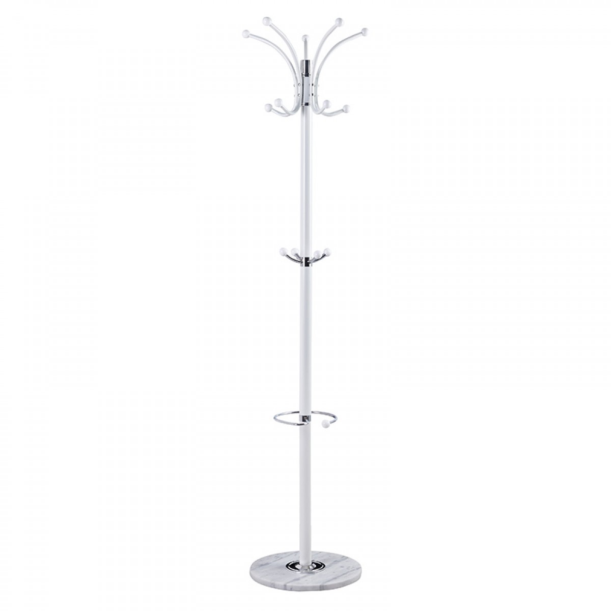 Καλόγερος ρούχων Colo μέταλλο λευκό Φ37x175εκ