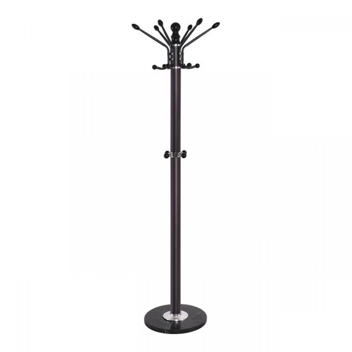 Καλόγερος ρούχων Nico μέταλλο καρυδί Φ38x175