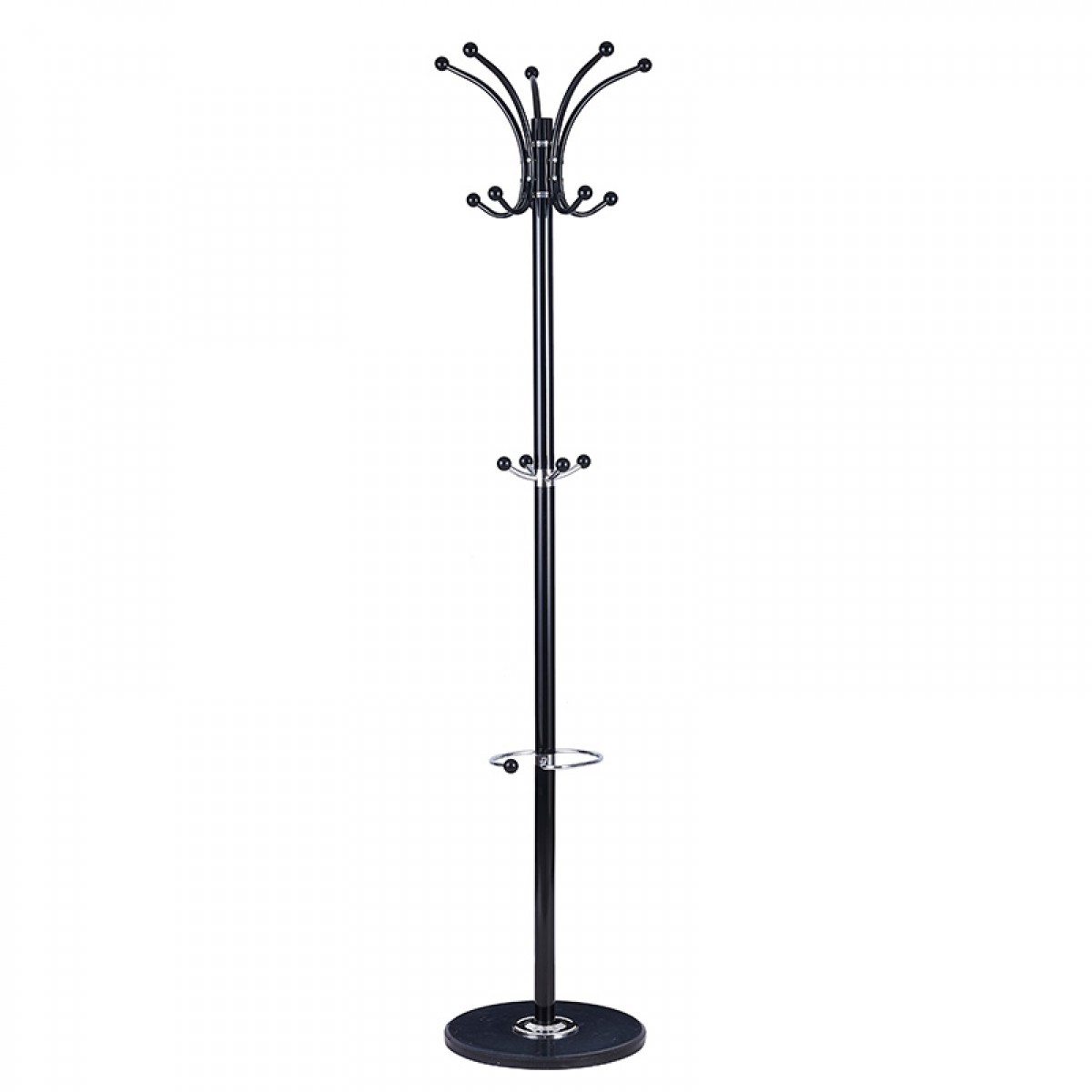 Καλόγερος ρούχων Colo μέταλλο μαύρο Φ37x175εκ